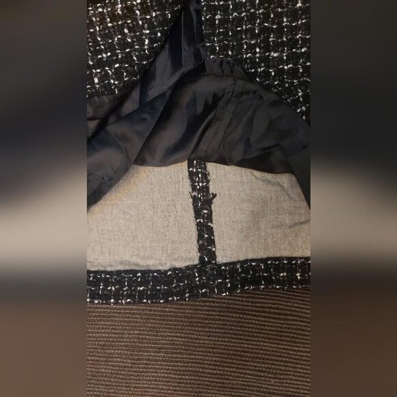 Vintage Tweed Blazer Dark Academia Goth Preppy Jacket Size M/L - Picture 9 of 14